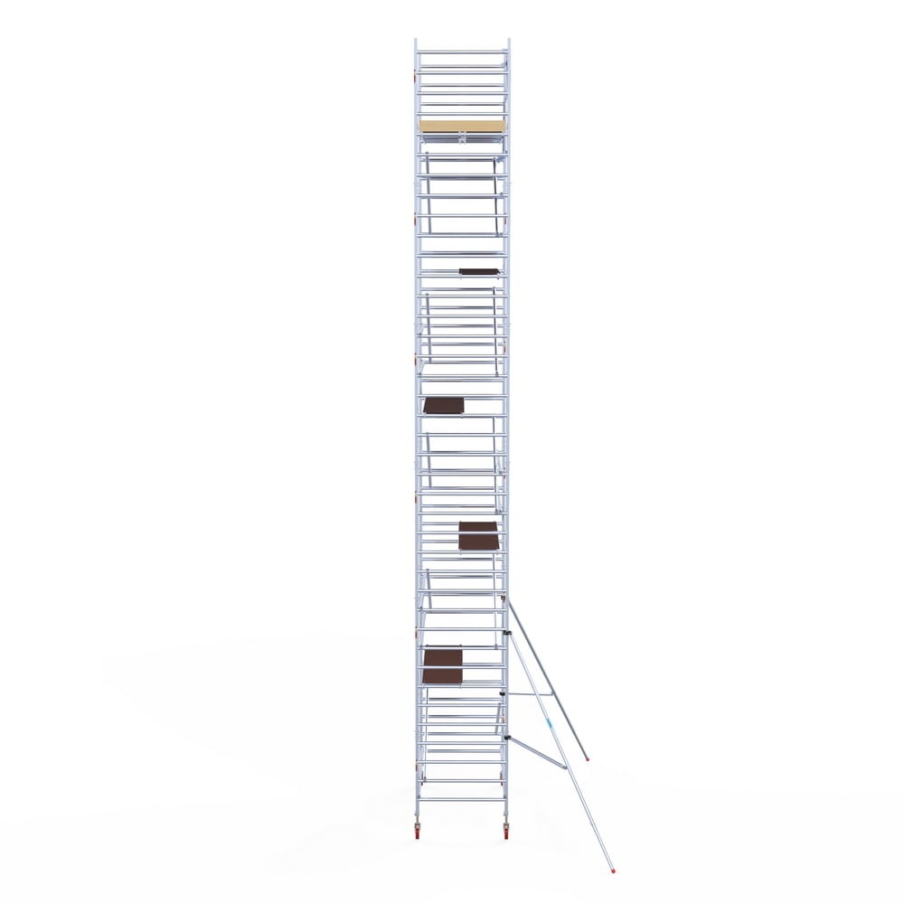 Rolsteiger Basic 135x250 12,2m werkhoogte carbon vloer tegen de gevel