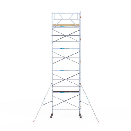 Rolsteiger Basic 90x250 10,2m werkhoogte carbon vloer tegen de gevel
