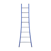 Eurostairs Ladder enkel uitgebogen 1x8 sporten BLAUW