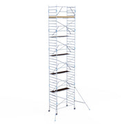 Rolsteiger Alumexx Extra 135x250 12,2m werkhoogte tegen de gevel
