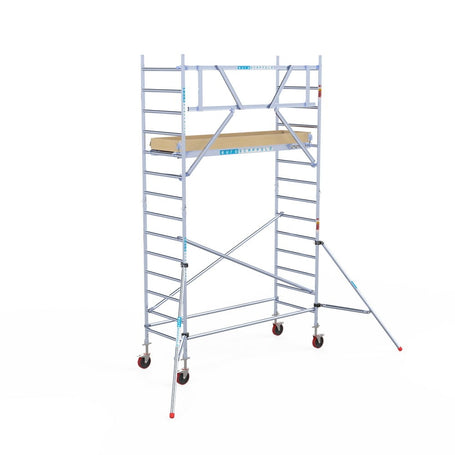 Rolsteiger Basic 90x250 5,2m werkhoogte carbon vloer tegen de gevel