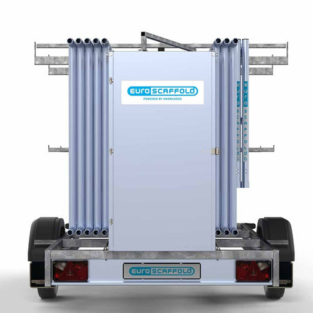 Steigeraanhanger Afsluitbaar 250 + Rolsteiger Basic 135x250 10,2m werkhoogte