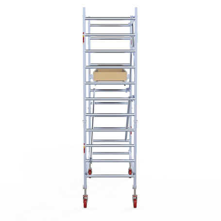 Rolsteiger Basic 90x190 4,2m werkhoogte carbon vloer tegen de gevel
