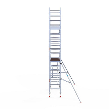 Rolsteiger Professional 75x190 6,2m werkhoogte carbon vloer tegen de gevel