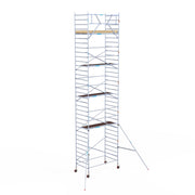 Rolsteiger Basic 135x250 11,2m werkhoogte carbon vloer tegen de gevel