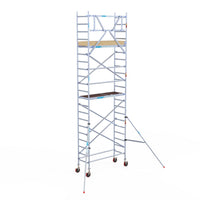 Rolsteiger Basic 75x190 7,2m werkhoogte carbon vloer tegen de gevel