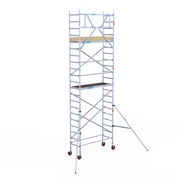 Rolsteiger Basic 75x190 7,2m werkhoogte carbon vloer tegen de gevel