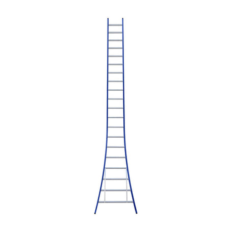 Eurostairs Ladder enkel uitgebogen 1x20 sporten BLAUW