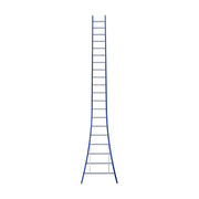 Eurostairs Ladder enkel uitgebogen 1x20 sporten BLAUW