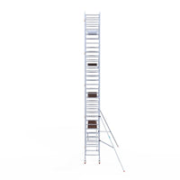 Rolsteiger Professional 90x250 10,2m werkhoogte carbon vloer tegen de gevel