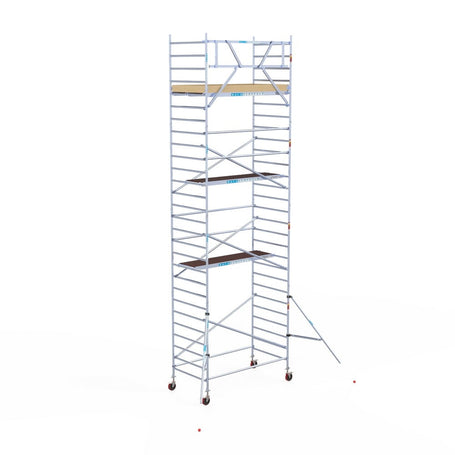 Rolsteiger Basic 135x250 9,2m werkhoogte carbon vloer tegen de gevel