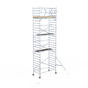 Rolsteiger Basic 135x250 9,2m werkhoogte carbon vloer tegen de gevel