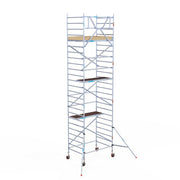 Rolsteiger Basic 135x190 8,2m werkhoogte carbon vloer tegen de gevel