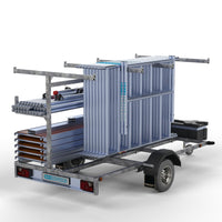 Steigeraanhanger 305 + Rolsteiger Standaard 135x305 8,2m werkhoogte enkele voorloopleuning