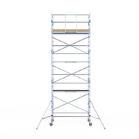 Steigeraanhanger Afsluitbaar 250 + Rolsteiger Alumexx Light 135x250 8,2m werkhoogte