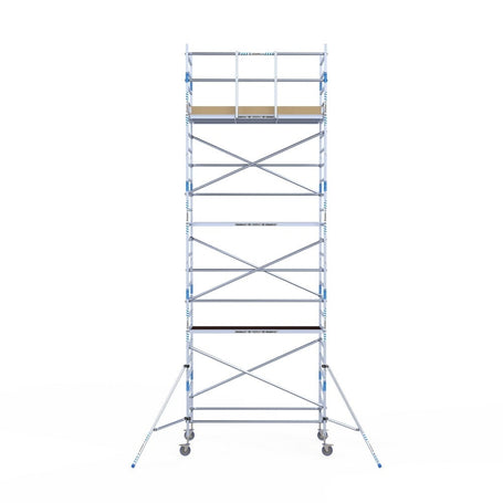 Steigeraanhanger Afsluitbaar 250 + Rolsteiger Alumexx Light 135x250 8,2m werkhoogte