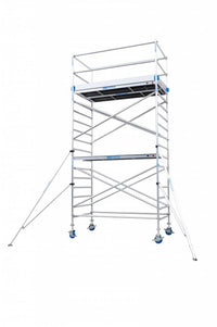 Aanhanger en Euro rolsteiger 135x250x6,2m werkhoogte