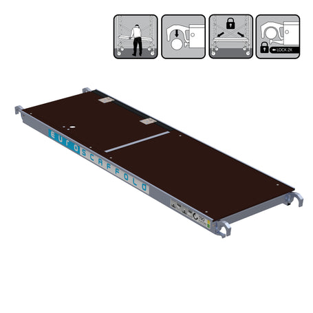 Rolsteiger platform 190 cm met luik