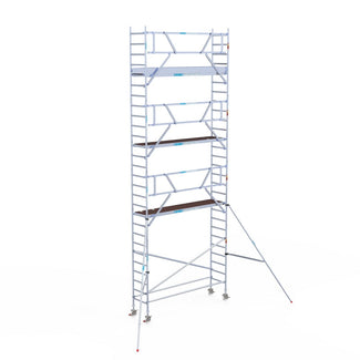 Rolsteiger Professional 75x305 9,2m werkhoogte carbon vloer tegen de gevel