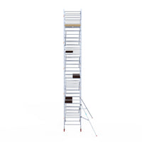 Steigeraanhanger afsluitbaar 250 + Rolsteiger Basic 135x250 10,2m werkhoogte carbon vloer