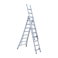 Eurostairs Reform ladder driedelig uitgebogen 3x8 sporten