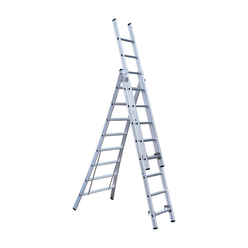 Eurostairs Reform ladder driedelig uitgebogen 3x8 sporten