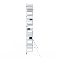 Rolsteiger Alumexx Light 135x250 11,2m werkhoogte tegen de gevel
