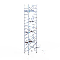 Rolsteiger Professional 135x190 10,2m werkhoogte carbon vloer tegen de gevel