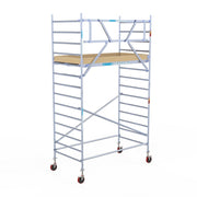 Rolsteiger Basic 135x250 5,2m werkhoogte carbon vloer tegen de gevel