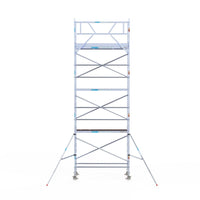Rolsteiger Original  90x250 8,2m werkhoogte carbon vloer tegen de gevel