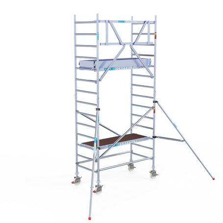 Rolsteiger Professional 90x190 5,2m werkhoogte carbon vloer tegen de gevel
