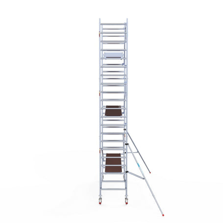 Rolsteiger Professional 90x305 7,2m werkhoogte carbon vloer tegen de gevel
