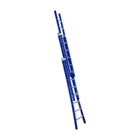 Eurostairs Reform ladder driedubbel uitgebogen 3x8 sporten BLAUW