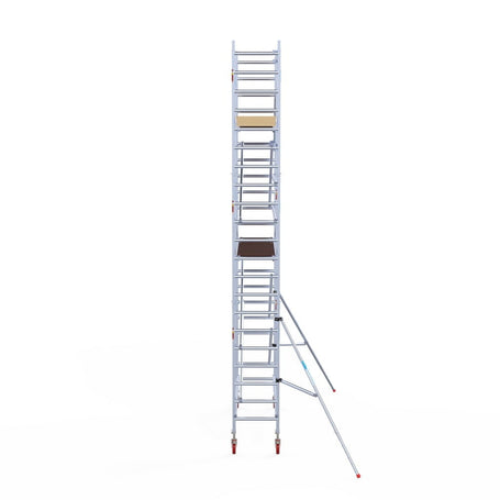 Rolsteiger Basic 75x250 7,2m werkhoogte carbon vloer tegen de gevel