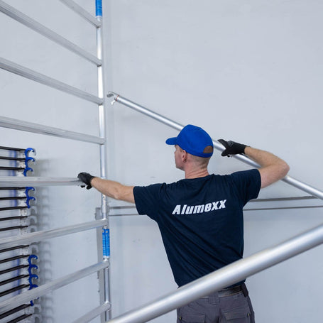 Rolsteiger Alumexx Light 75x250 7,2m werkhoogte tegen de gevel