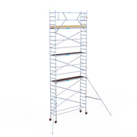 Rolsteiger Basic 75x305 9,2m werkhoogte carbon vloer tegen de gevel