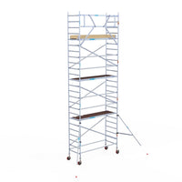 Rolsteiger Basic 90x250 8,2m werkhoogte carbon vloer tegen de gevel