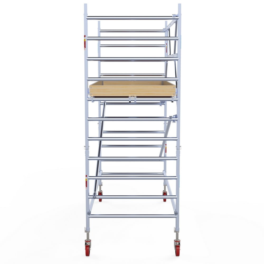 Rolsteiger Basic 135x305 4,2m werkhoogte carbon vloer tegen de gevel