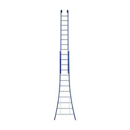Eurostairs Reform ladder dubbel uitgebogen 2x12 sporten BLAUW