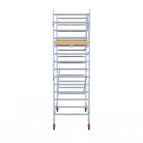 Rolsteiger Basic 135x250 5,2m werkhoogte carbon vloer tegen de gevel