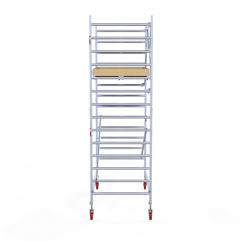 Rolsteiger Basic 135x250 5,2m werkhoogte carbon vloer tegen de gevel