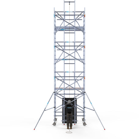 Zonnepanelen steiger 135x305 8,2m werkhoogte incl. Safeguard dakrandbeveiliging