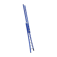 Eurostairs Reform ladder dubbel uitgebogen 2x9 sporten BLAUW