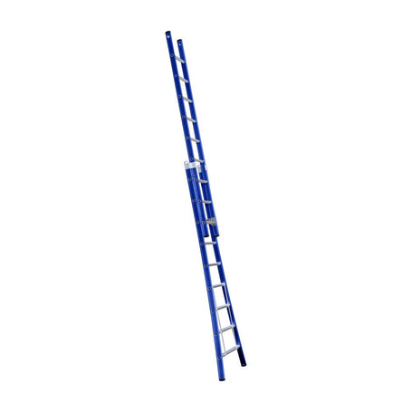 Eurostairs Reform ladder dubbel uitgebogen 2x9 sporten BLAUW