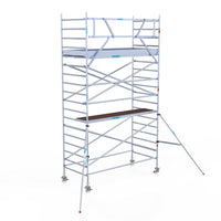 Rolsteiger Original  135x305 6,2m werkhoogte carbon vloer tegen de gevel