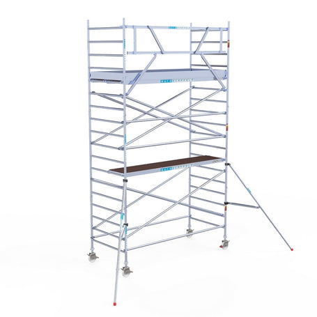 Rolsteiger Original  135x305 6,2m werkhoogte carbon vloer tegen de gevel