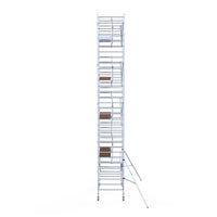 Steigeraanhanger afsluitbaar 250 + Rolsteiger Standaard 135x250 10,2m werkhoogte enkele voorloopleuning