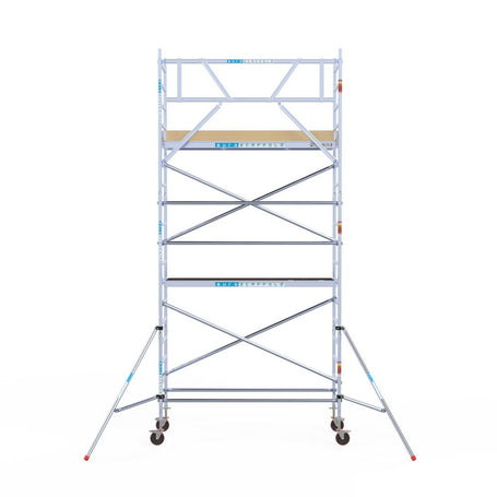 Rolsteiger Basic 90x250 6,2m werkhoogte carbon vloer tegen de gevel