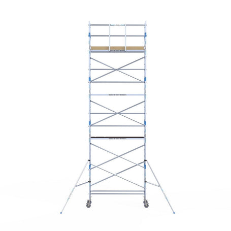 Rolsteiger Alumexx Light 75x250 9,2m werkhoogte tegen de gevel