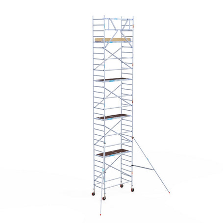 Rolsteiger Basic 90x190 10,2m werkhoogte carbon vloer tegen de gevel